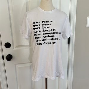White vegan graphic tshirt